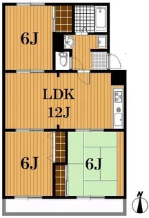 クレスト芝山A棟【3階】の間取り