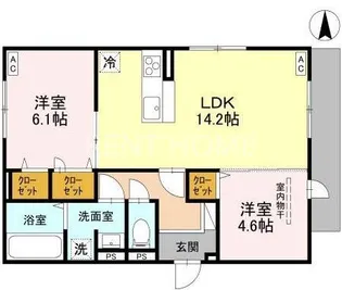 アイビー俊徳道【2階】の間取り