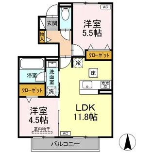 駅西【1階】の間取り