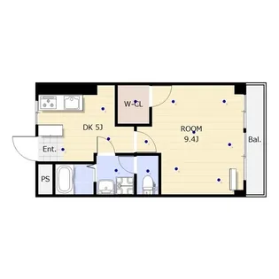 千里ロイヤルハイツ【1階】の間取り