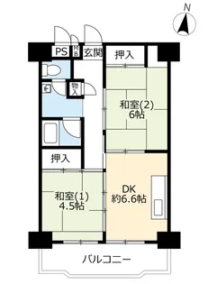 UR札幌北一条【7階】の間取り