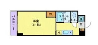 ヴァントゥール本厚木【6階】の間取り