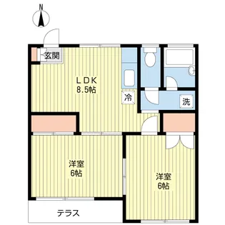 イーストヒルズ1【2階】の間取り