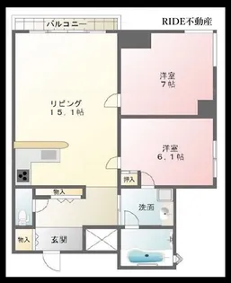 シティタワー堀江【10階】の間取り