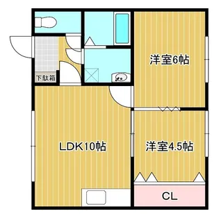 福士マンションA【2階】の間取り