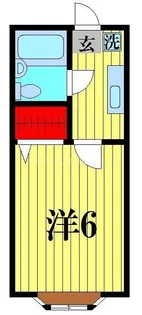 タウンハイツ元山【2階】の間取り