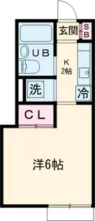 フラットK柿の木坂【1階】の間取り