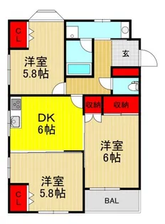 ロイヤルハウス【3階】の間取り
