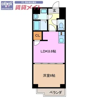 S-FORT津新町【7階】の間取り