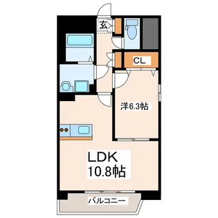 オーネスト九品寺【9階】の間取り