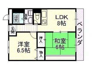 ロングヴィラ【3階】の間取り