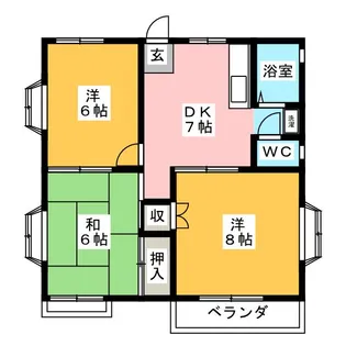 マロンハイムF【2階】の間取り