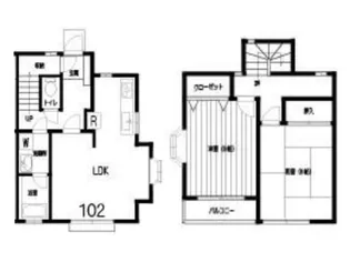 ハイツ宇津木【1階】の間取り