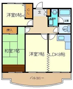 メモリアルハイツ【2階】の間取り