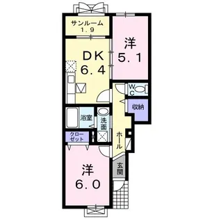 グラシオッソVI【1階】の間取り