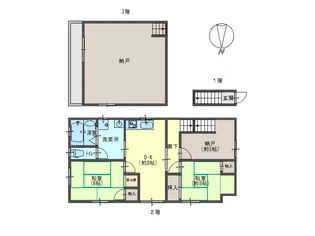 大阪府大阪市東住吉区駒川5【一戸建】の間取り