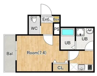 ジーメゾン島町イゾラ【2階】の間取り