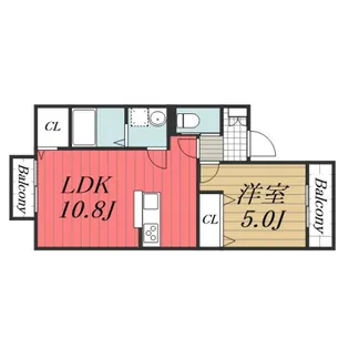 千葉県千葉市中央区千葉寺町【アパート】の間取り