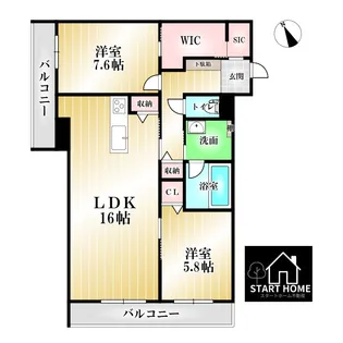 shaMaisonグランフィリア【2階】の間取り