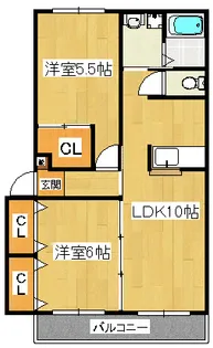 メゾンドールK【2階】の間取り