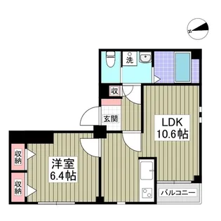 東京都新宿区西五軒町【マンション】の間取り