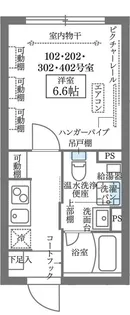 COCOCUBE大井町【4階】の間取り