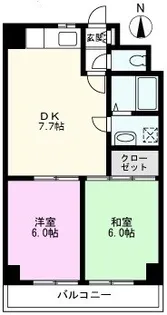 三幸ハイツ【3階】の間取り
