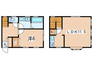 神奈川県鎌倉市材木座5【一戸建】の間取り