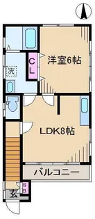 コーポ西【2階】の間取り