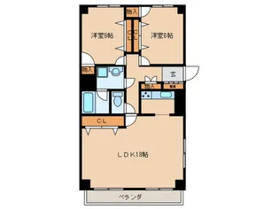 プリズム岩塚【4階】の間取り