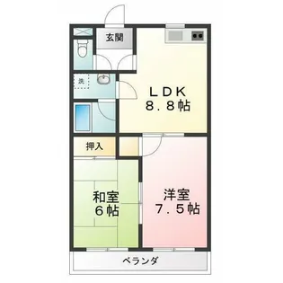 クレセール【3階】の間取り