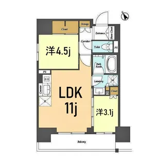 テラス横浜鶴見【5階】の間取り