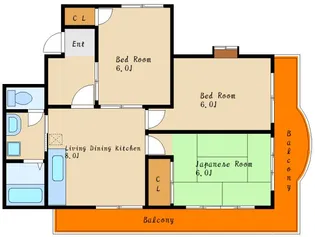 シャトー西明石【2階】の間取り