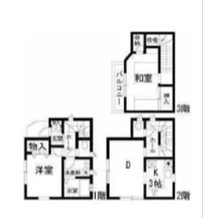 東京都世田谷区代沢1【一戸建】の間取り