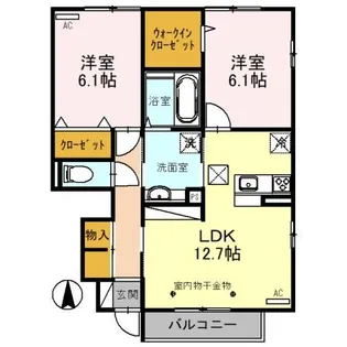 ベストオーシャン D【1階】の間取り