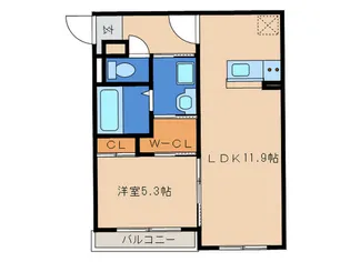 パララックス伊都【2階】の間取り