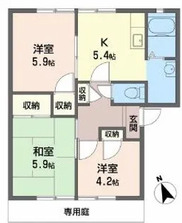 アコーデリア東浜【1階】の間取り