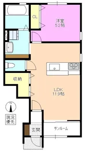 クアトロ常盤【1階】の間取り
