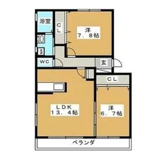 ミノワージュA棟【2階】の間取り