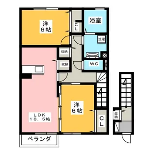 ブレシアカツラII【2階】の間取り