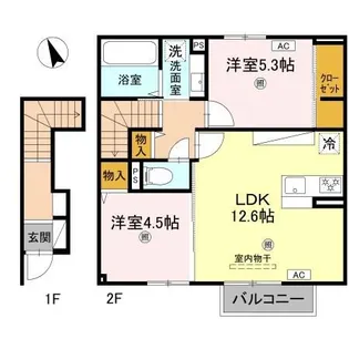 ヴィラーチェII【2階】の間取り
