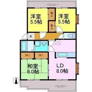 愛知県名古屋市守山区白山3【マンション】の間取り