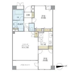 アパートメンツ東山【1階】の間取り