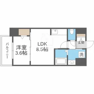大阪府大阪市東成区中道4【マンション】の間取り