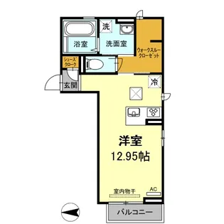 徳島県徳島市新蔵町3【アパート】の間取り