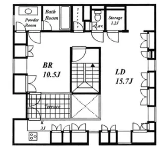 STUDIO御殿山【4階】の間取り