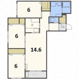 グランメール本通16【3階】の間取り