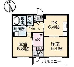 カリーノ スクエア【2階】の間取り