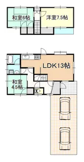 岡山県岡山市東区古都南方【一戸建】の間取り