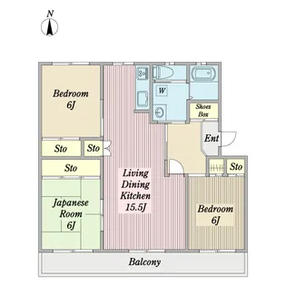 パークサイド国分寺【2階】の間取り